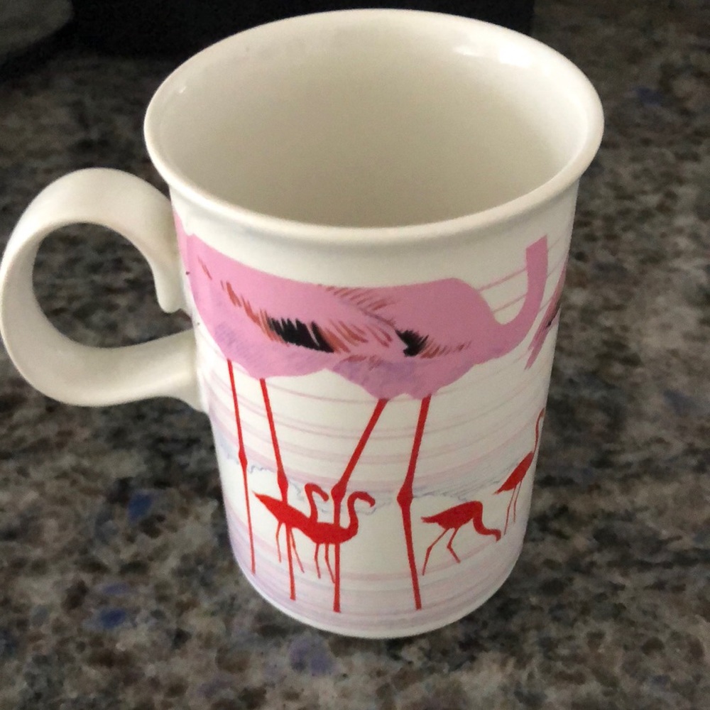 ViTG Flamingoes Coffee Mugs by Jack Dadd Porcelain Dunoon. Made in Scotland
